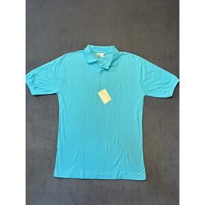 New w/ Tag FryDay Golf Polo with Embroidered Logo, Light Blue Size Large